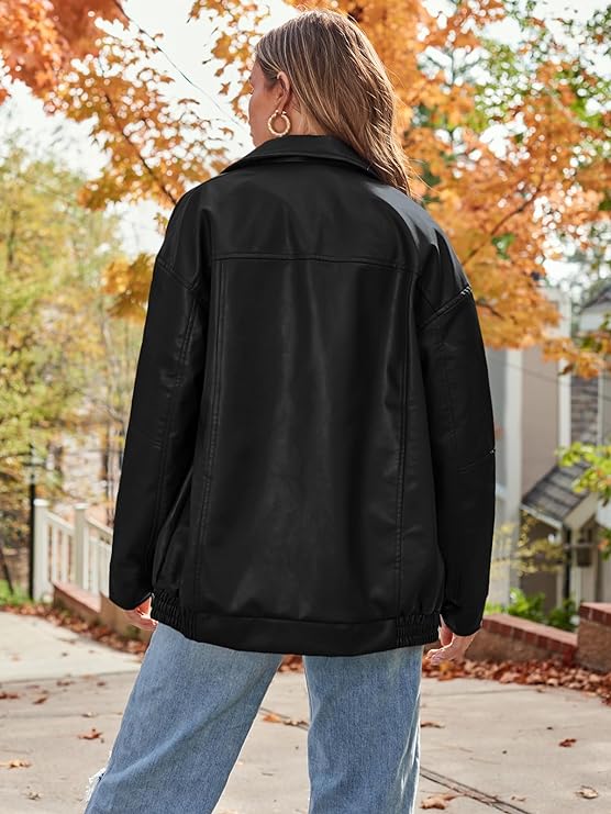 leather jacket fall looks